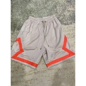 Air Jordan Men Activewear Shorts Medium White Last Shot Diamond Mesh Basketball